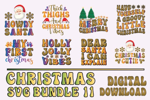 Christmas SVG Bundle, Christmas Retro Review