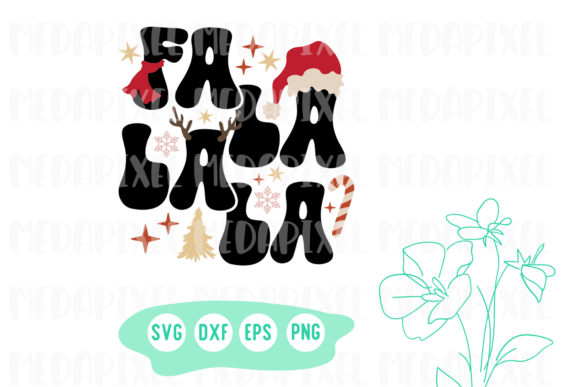 Falalala Svg, Elf Svg, Retro Groovy