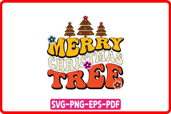 Merry Christmas Tree Retro Christmas SVG Review