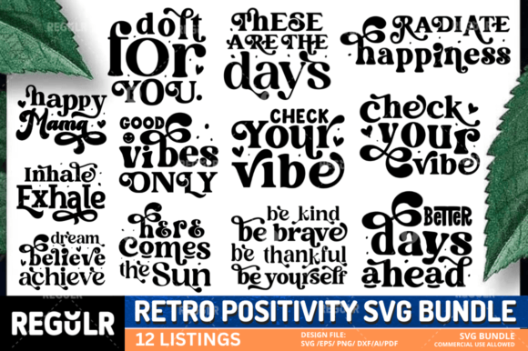 Retro Positivity SVG Bundle Review