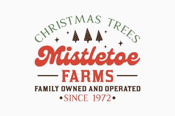 Review: Christmas Trees Farms Sign SVG,Retro